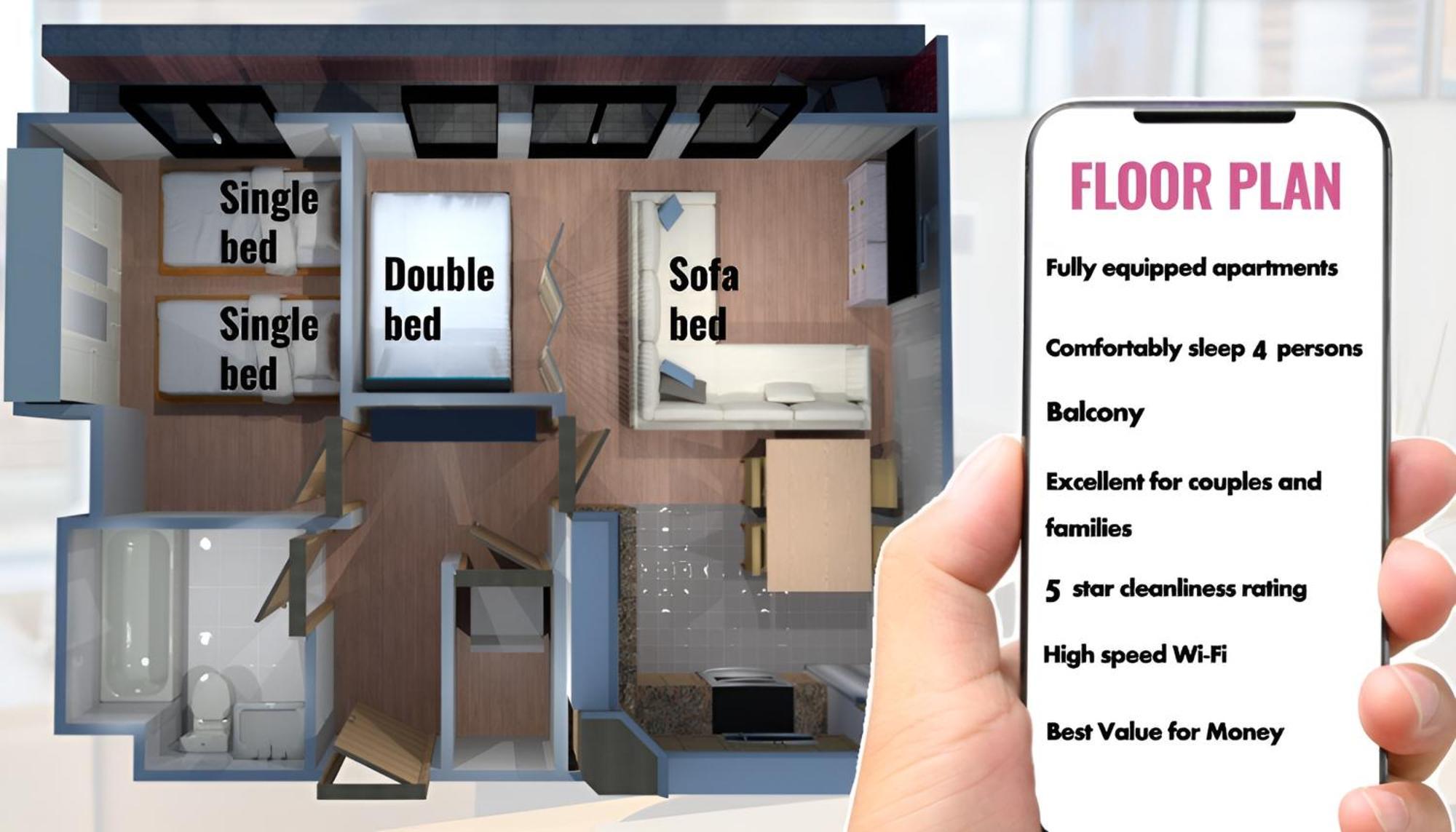 Sidemersey Livings- Convenient 1-Bedroom Flat With A View, Central Liverpool Extérieur photo